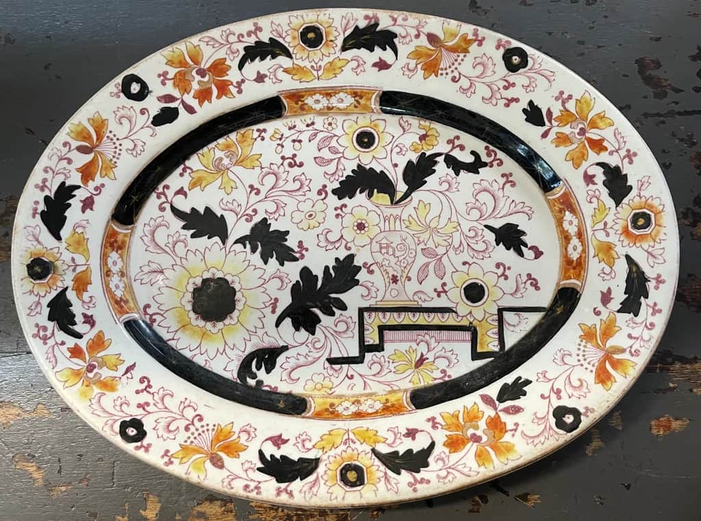 Vackert fat, Ashworth Bros England Ironstone – begagnad keramik & porslin hos ReFurn Lidingö