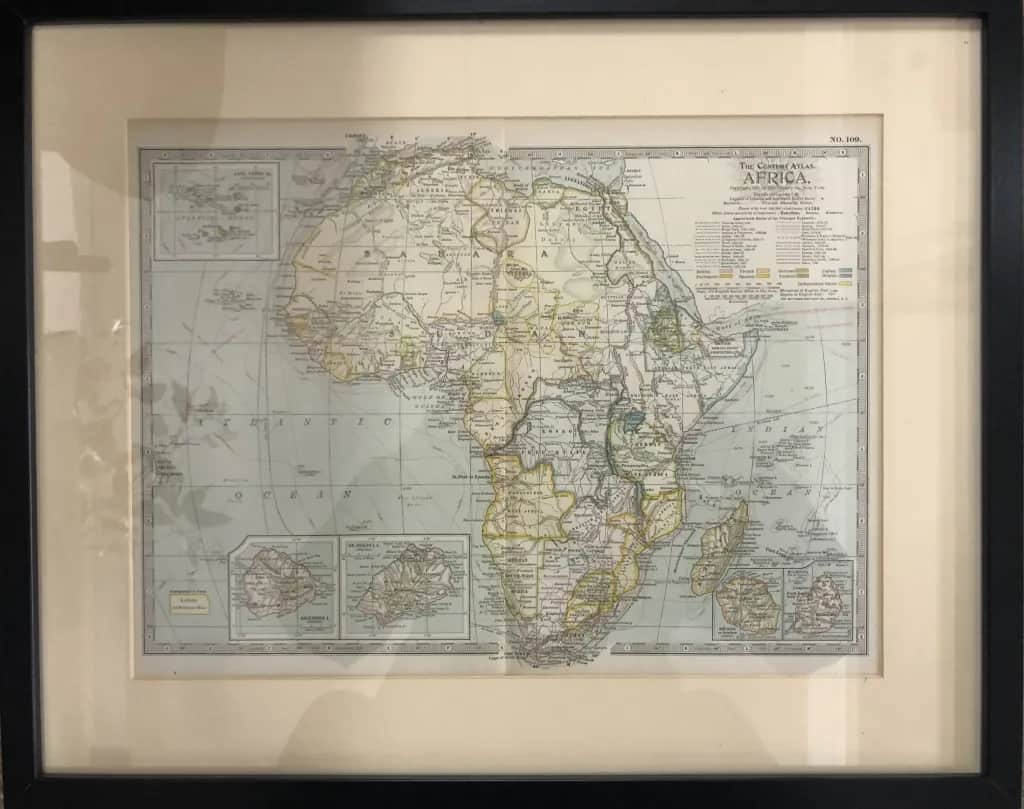 Karta Africa, Century Atlas of the World 1897 – begagnad antikt & konst hos ReFurn Lidingö