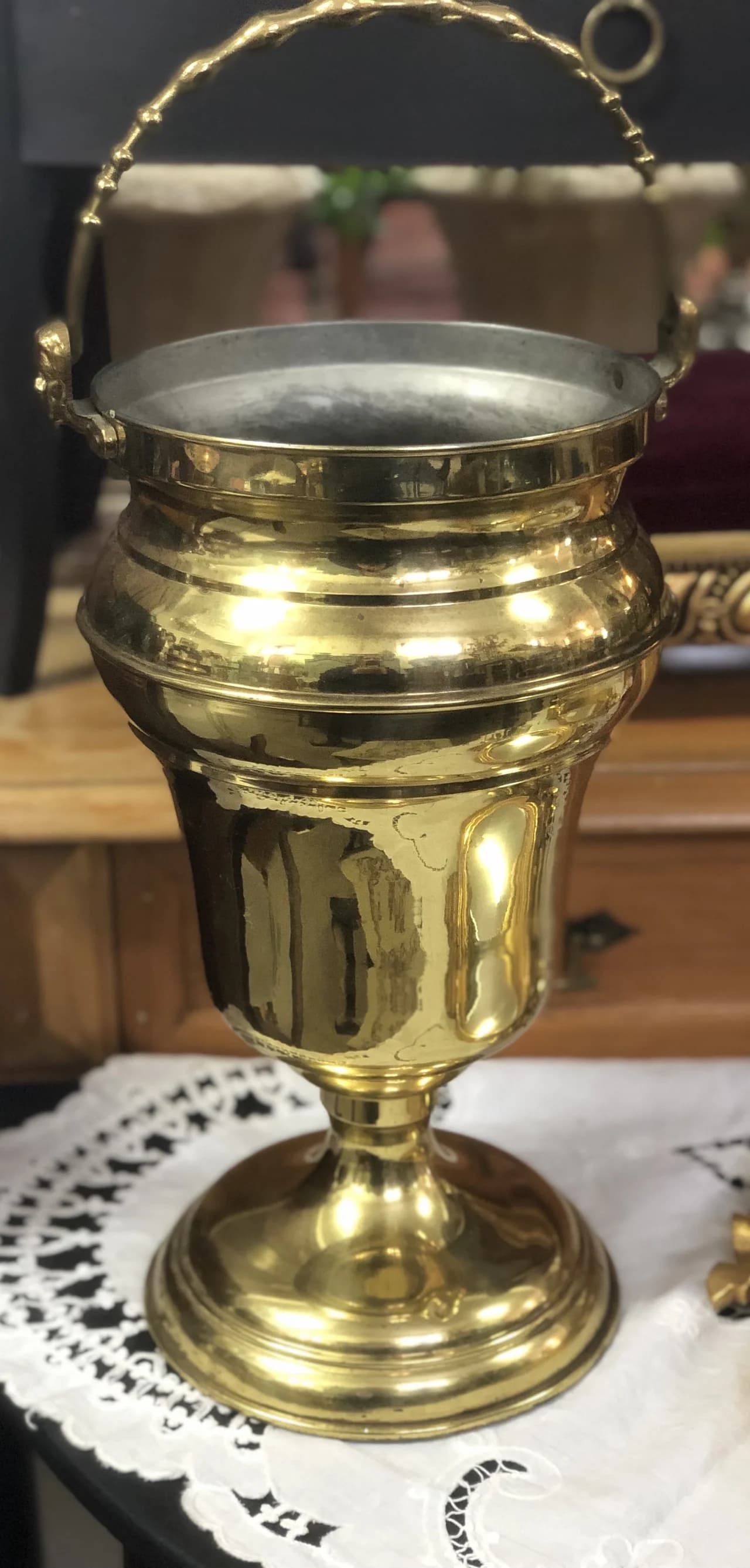 Härlig champagne kyl i mässing, Belgien