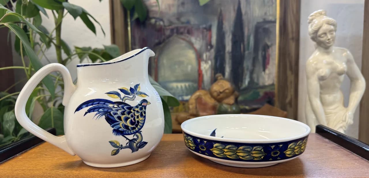 Fin kanna samt fat, Royal Copenhagen 2 delar