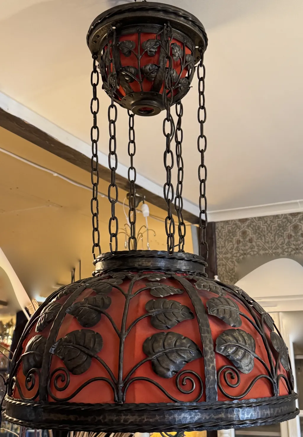 Läcker taklampa, Jugend, 4 ljuspunkter